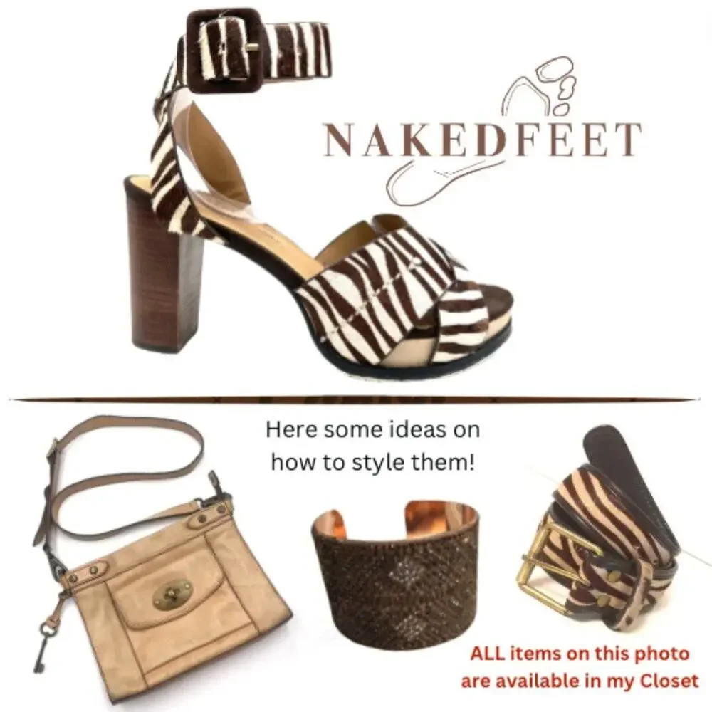 NAKED FEET CIRO in WHITE women's Heeled Sandals - SIZE 8.5